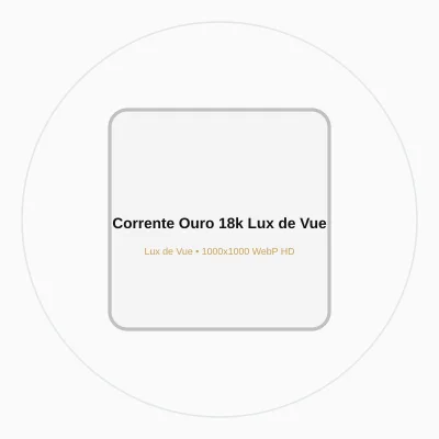 Corrente para Óculos Lux de Vue Elos Ovais Folheado a Ouro 18k