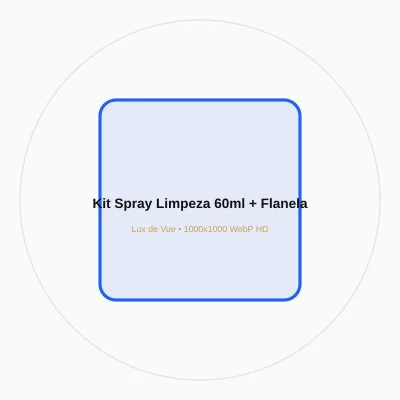 Kit Spray Limpa Lentes Lux de Vue 60ml + Flanela Microfibra